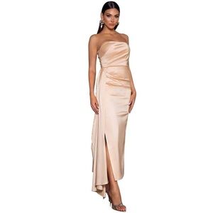 ELLE ZEITOUNE PAULINA STRAPLESS PARTY WEDDING GUEST DRESS 8